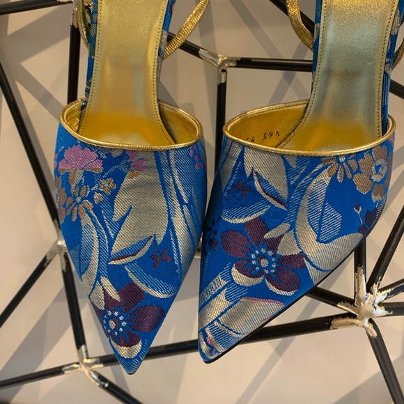 Dries Van Noten floral printed woven heels - Picture 3 of 7